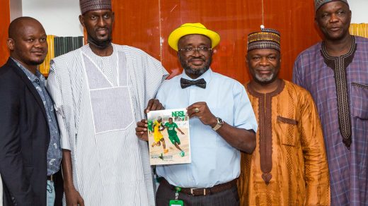 Sports Commissioner; Prof. Kabir Mohammed Mato (Middle), Arc. Taye Olajide, Mahmud Hadejia (Left), Alh. Mahmud Yamusa , Engr Musa Nimrod (Right).